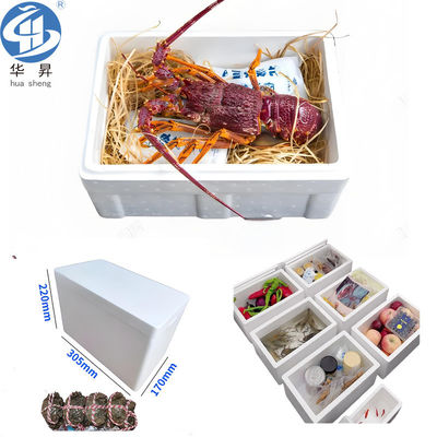 Formas de embalagem de espuma de poliestireno de EPS Caixa de espuma de poliestireno Peixe/Fruta/Vegetais/Caixa de embalagem